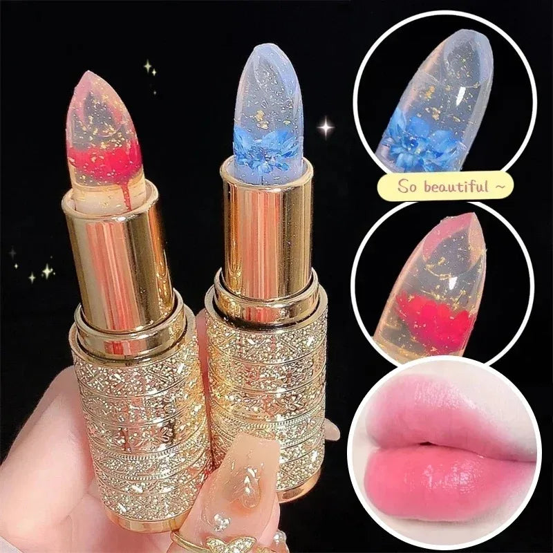 Temperature Changing Flower Lipstick Moisturizing Crystal Lip Balm