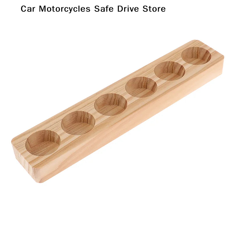 CM6 Hole Essential Oil Wooden Display Stand Storage Rack Smooth Oils
