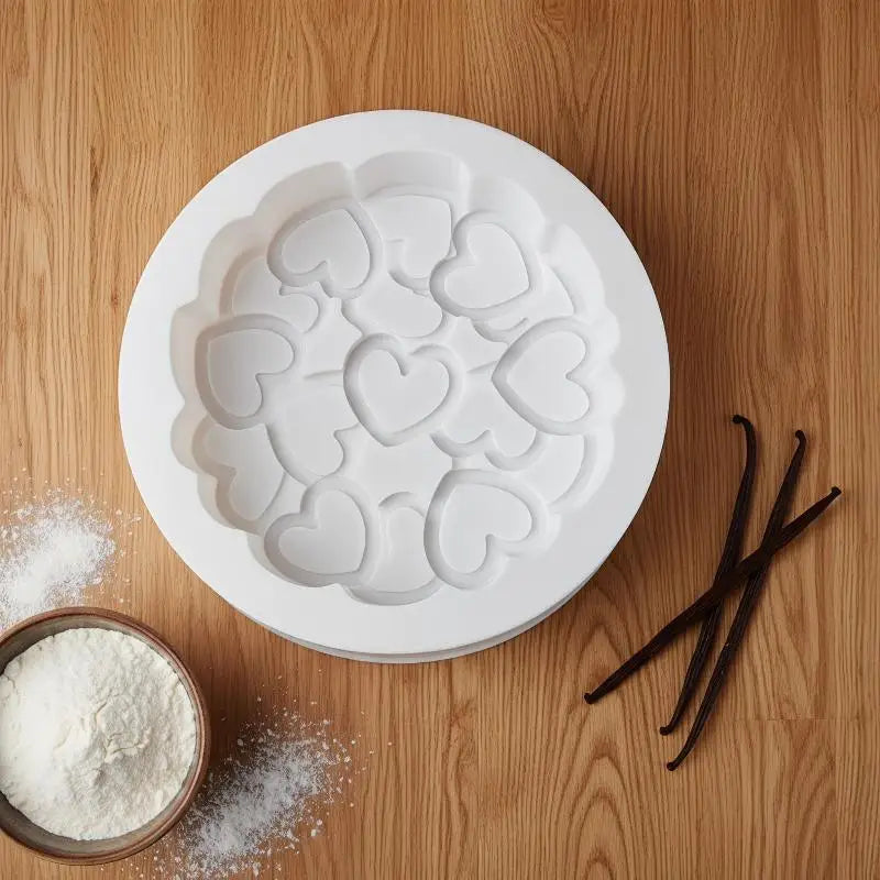 Heart-Shaped Silicone Rose Cake Mold – Mousse & Chocolate