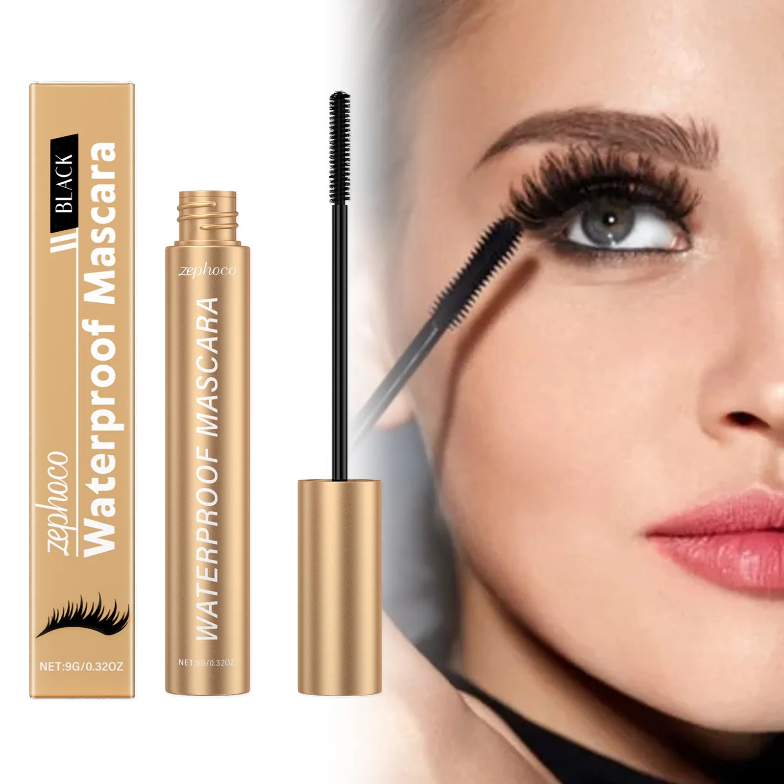 Black Curling Mascara - Naturally Lengthens and Curls, Non-Clumping, Long-Lasting, Everyday Mascara Zpaxo