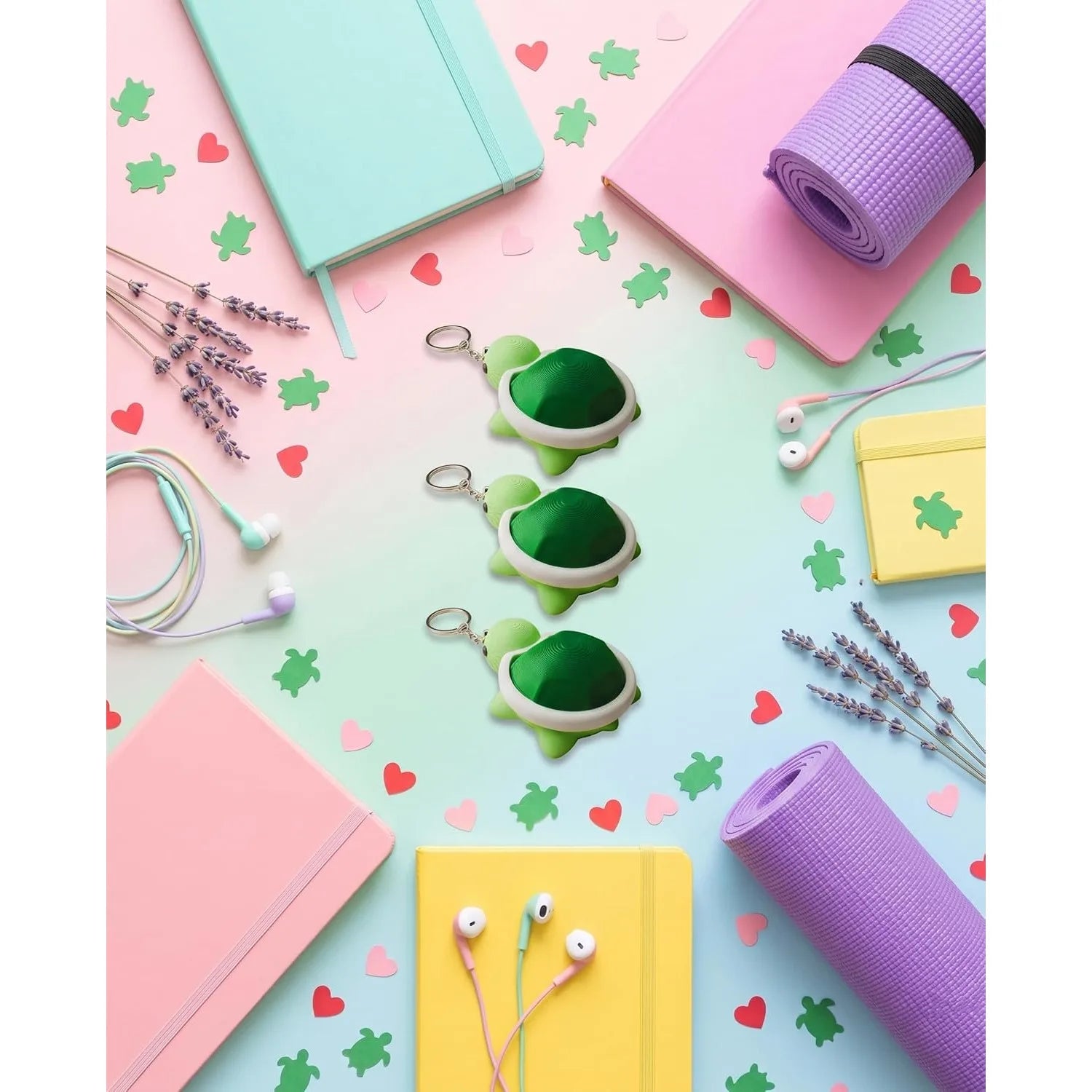 3D Printed Turtle Fidget Clicker Keychain Keyboard Adults Animal