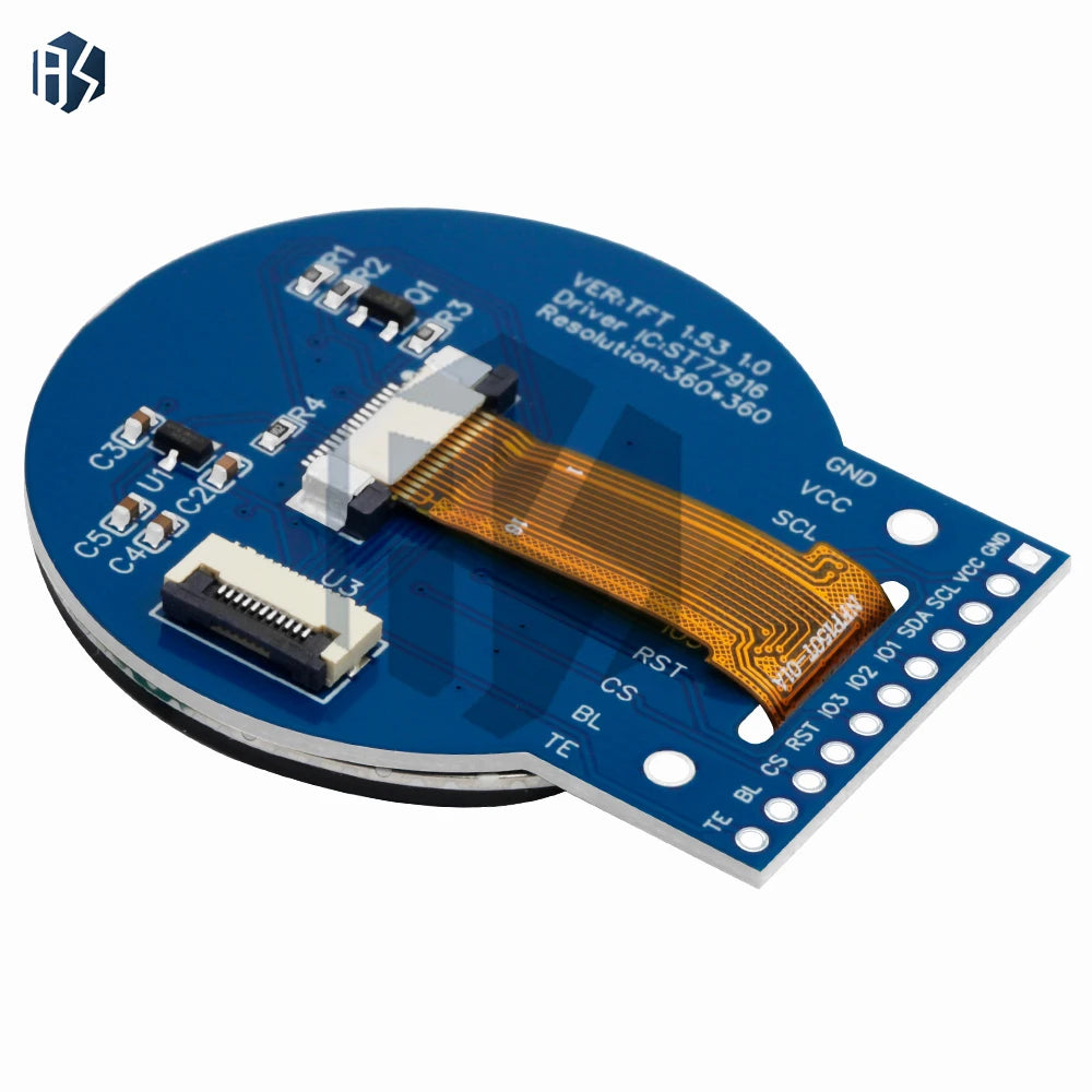 360x360 Resolution Round TFT LCD 1 5-Inch ST77916 QSPI Screen Zpaxo
