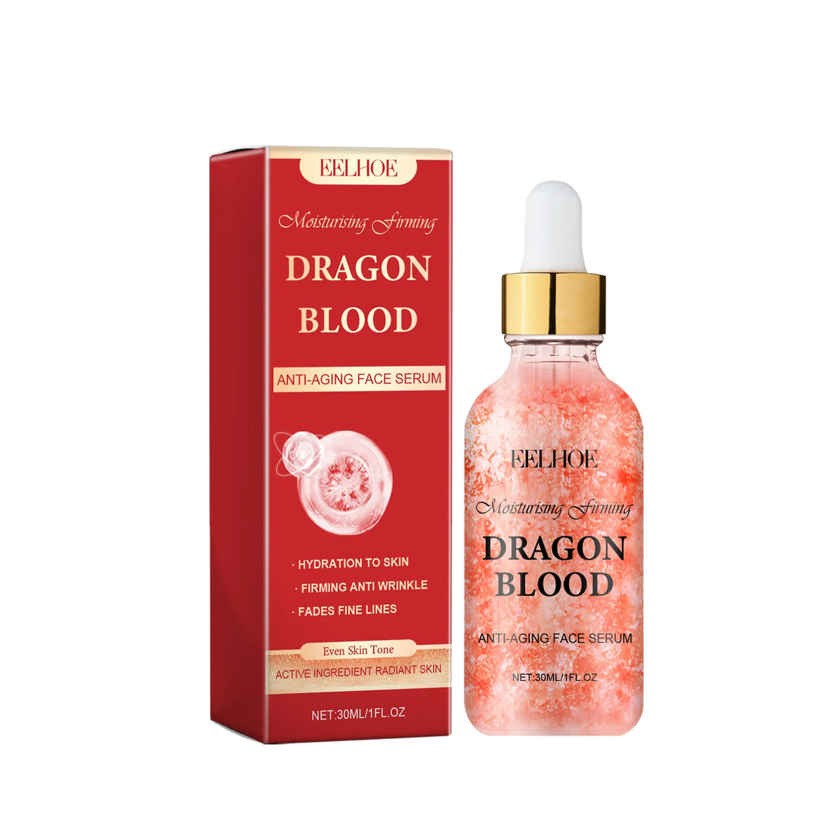 EELHOE Dragon Blood Placenta Royal Anti Aging Serum Fast Wrinkle Reduction Firming Lifting Brightening Moisturizing Face Care Zpaxo 1PC