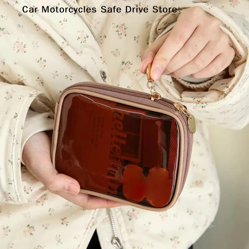 MTransparent Travel Cosmetic Bag Portable Mini Waterproof Lipstick