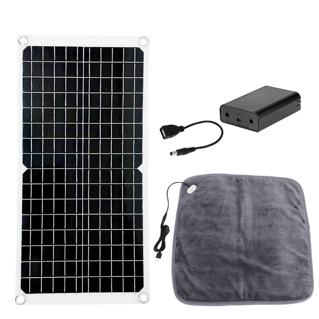 Solar Pet Mat Winter Solar Heated Pet Pad Winter Dog Bed with Energy Storage Box Indoor Outdoor Heated Mat for Dogs and Cats Zpaxo Default Title