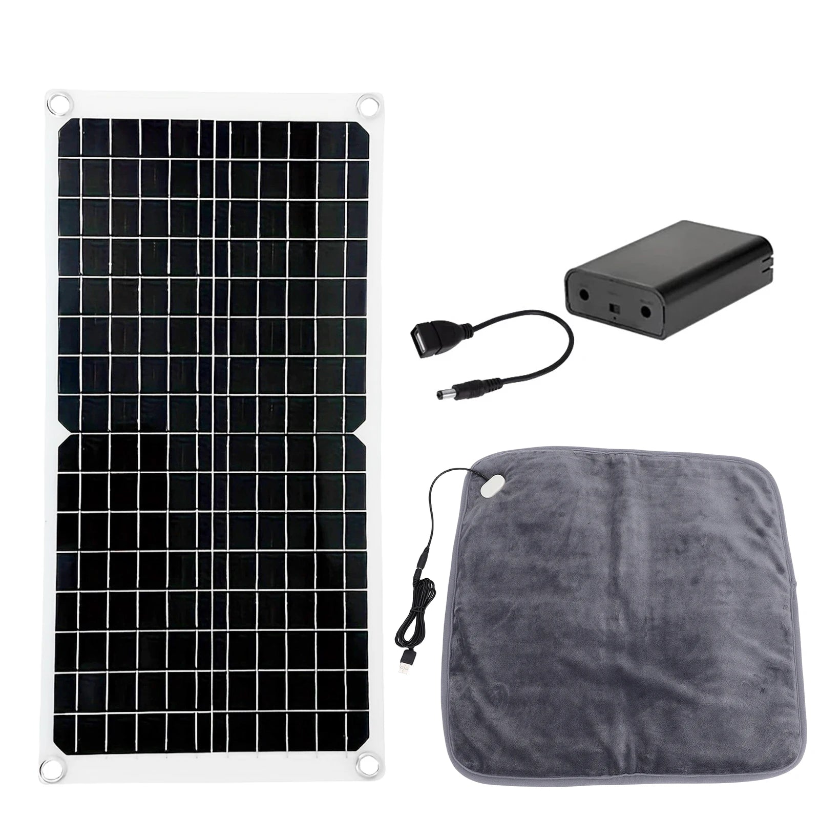 Solar Pet Mat Winter Solar Heated Pet Pad Winter Dog Bed with Energy Storage Box Indoor Outdoor Heated Mat for Dogs and Cats Zpaxo Default Title