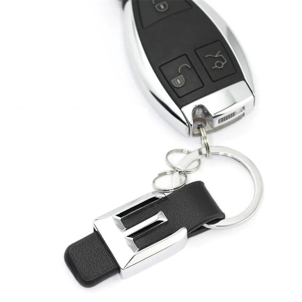 3D Mercedes Benz Keychain – Zinc Alloy & PU Leather Key Ring