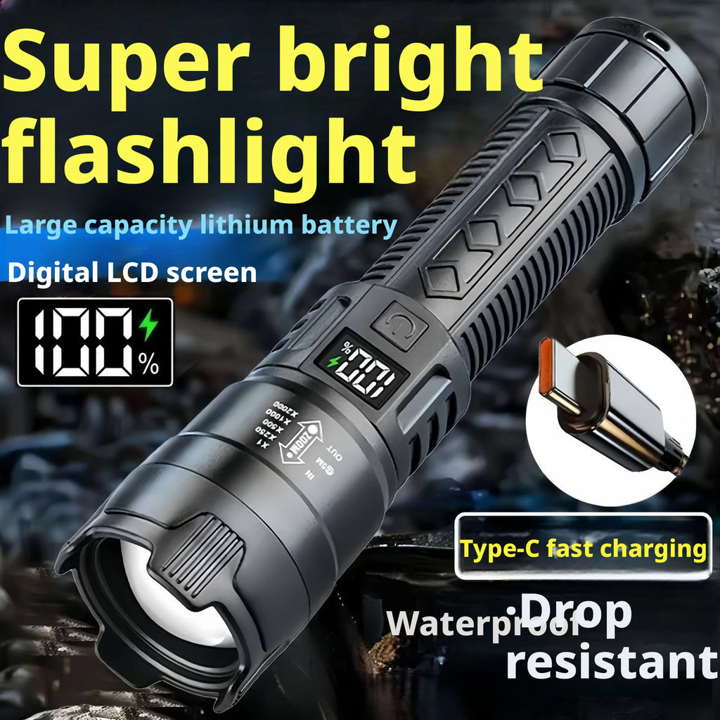 ESMARTER 10W Rechargeable Waterproof Flashlight – 500m Torch