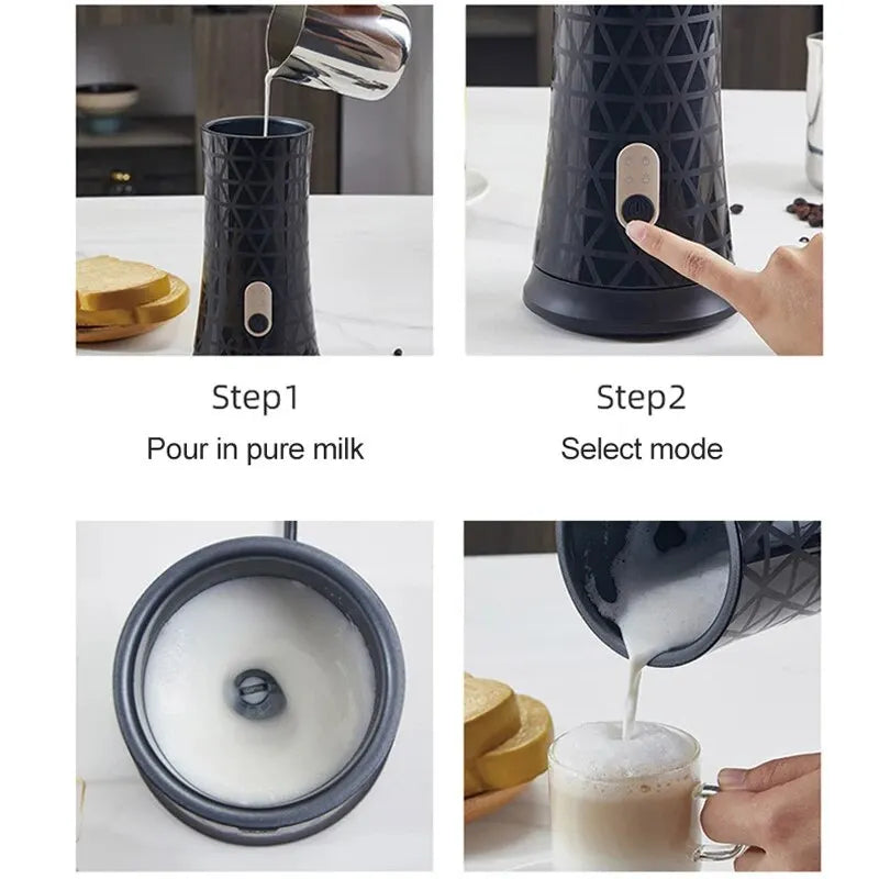 Electric Milk Foamer 220V Automatic Hot and Cold Milk Frother for Latte Chocolates Cappuccino Milk Foam Maker Coffee Machine Zpaxo