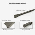 Air Chisel Head Hard Steel Solid Shovel Impact Hammer Bit Pneumatic Zpaxo A3