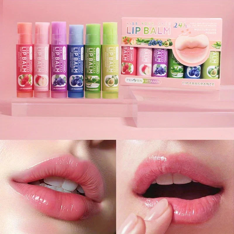 Fruity lip balm boxed, moisturizing, moisturizing, anti-drying and cracking, fading lip pattern makeup Zpaxo
