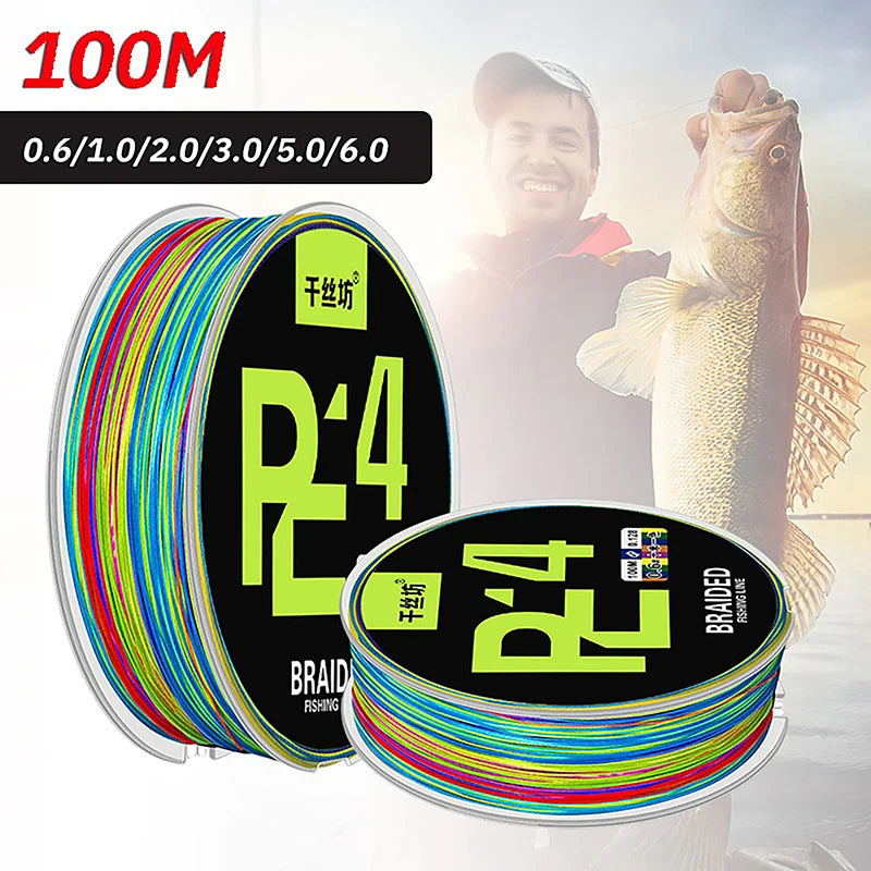 100M 4-Strand PE Braided Fishing Line – Salt & Freshwater