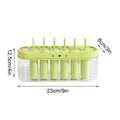 6-Cavity Popsicle Mold – Ice Pop Maker with Sticks Popsicle Mold Zpaxo Green
