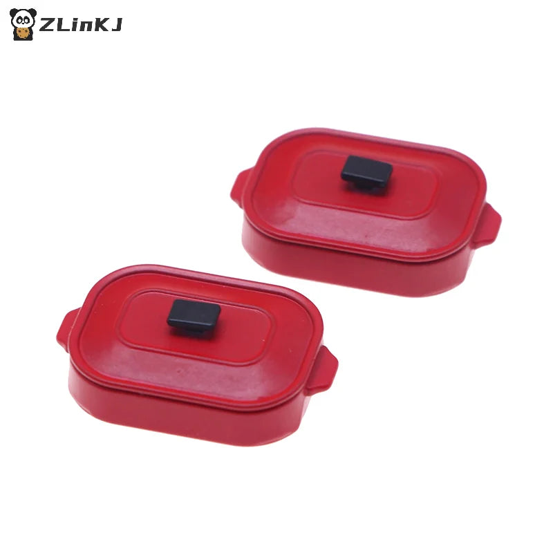 ▶1Pc Mini Red Simulation Cooking Pot Model Dollhouse Kitchen Decoration Miniature Food Play Scene Prop Zpaxo