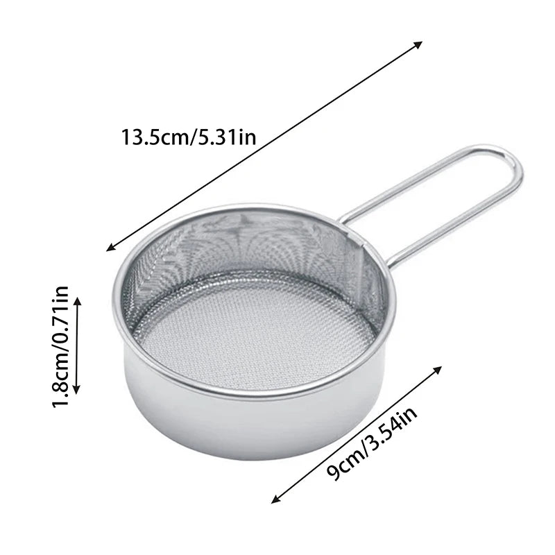 Handheld Coffee Powder Mesh Sieve Baking Tools Stainless Steel Flour Zpaxo M