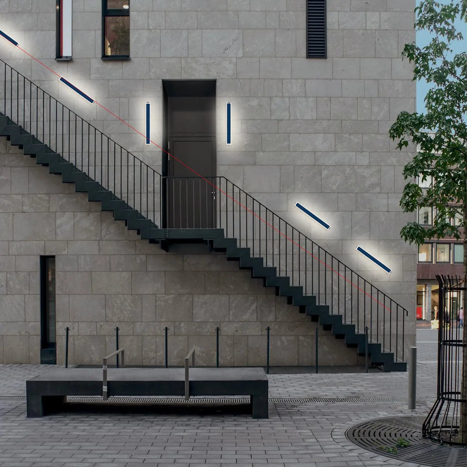 Solar Wall Lights Outside Door 20W Waterproof Acrylic Lampshade Zpaxo