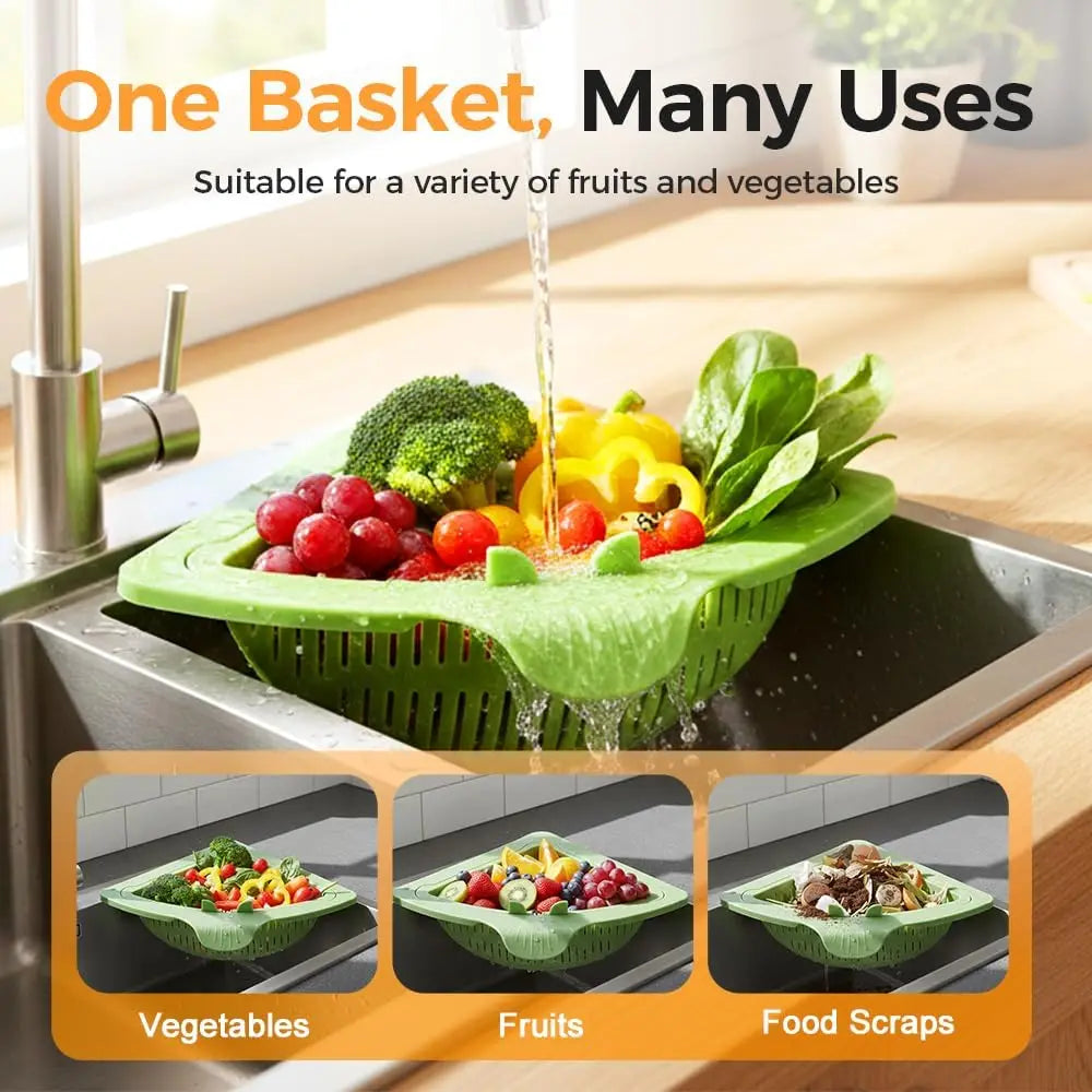 Magnetic Triangle Sink Drain Basket – Corner Strainer & Organizer Sink Drain Strainer Zpaxo