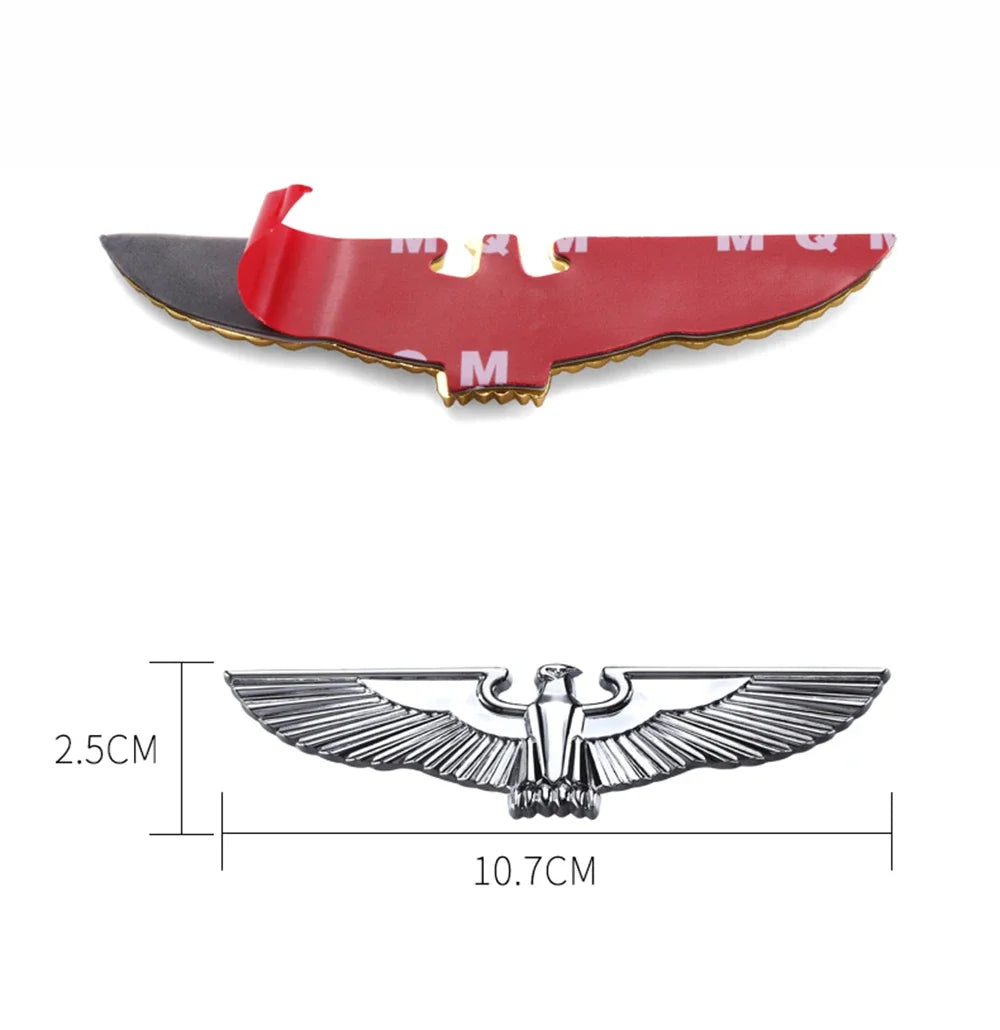 3D Eagle Wings Car Emblem Decal – Zinc Alloy Badge Sticker