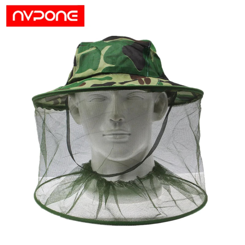 Universal Protective Mask Camouflage Hat Mosquito Veil Outdoor Insect
