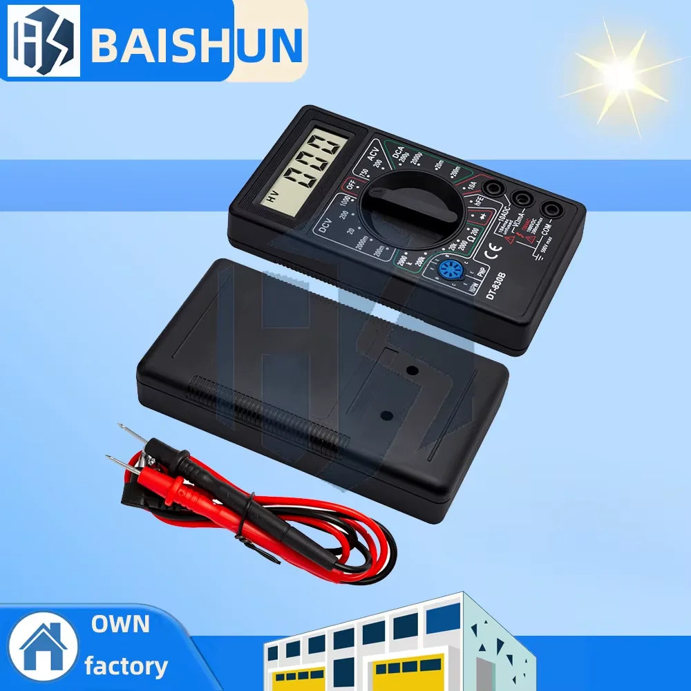 DT-830B Digital Multimeter AC DC Voltmeter Ammeter Ohmmeter 3-in-1 Zpaxo Default Title