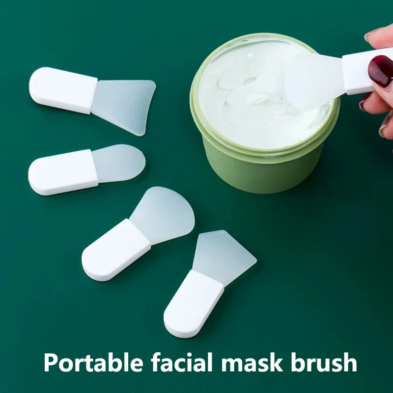 Mini silicone facial mask brush, soft head, short style, application type makeup brush, facial beauty tool Zpaxo