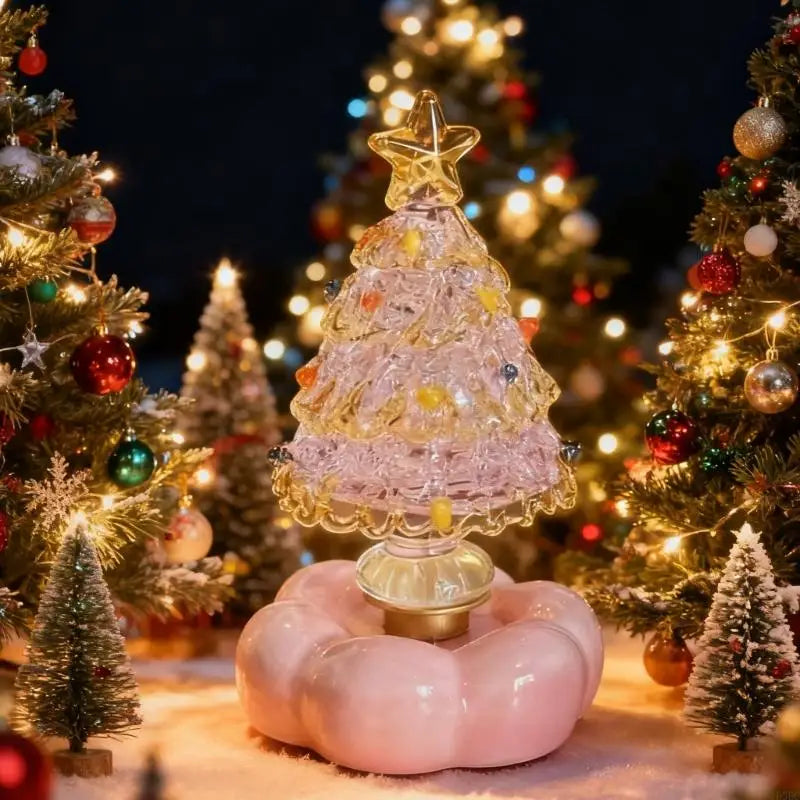 Christmas Tree Rotating Ornaments Rotatable Holiday Gifts