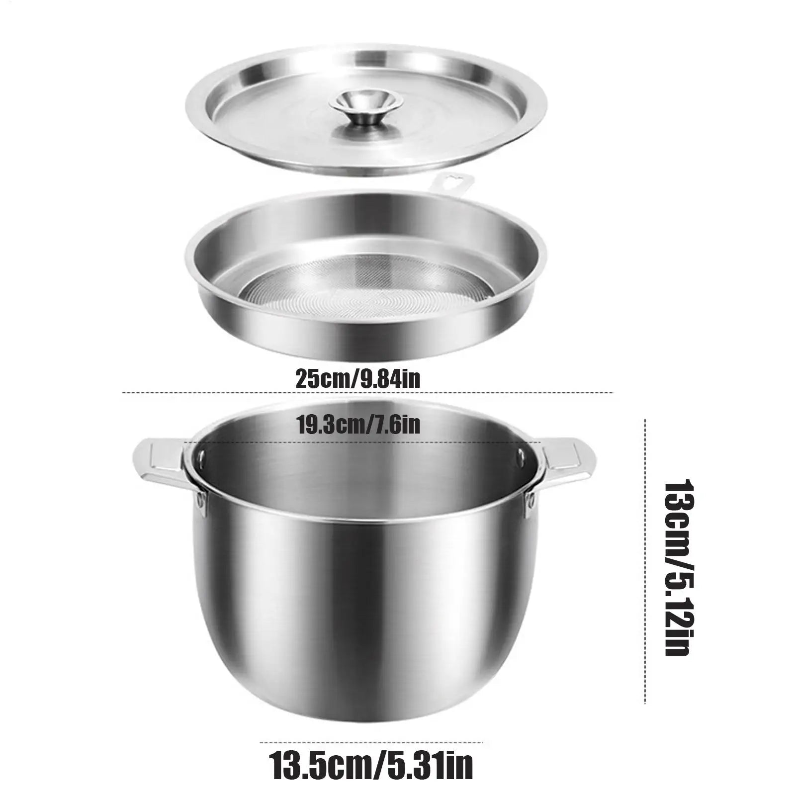 Grease Container Stainless Steel Oil Storage Pot Bacon Strainer