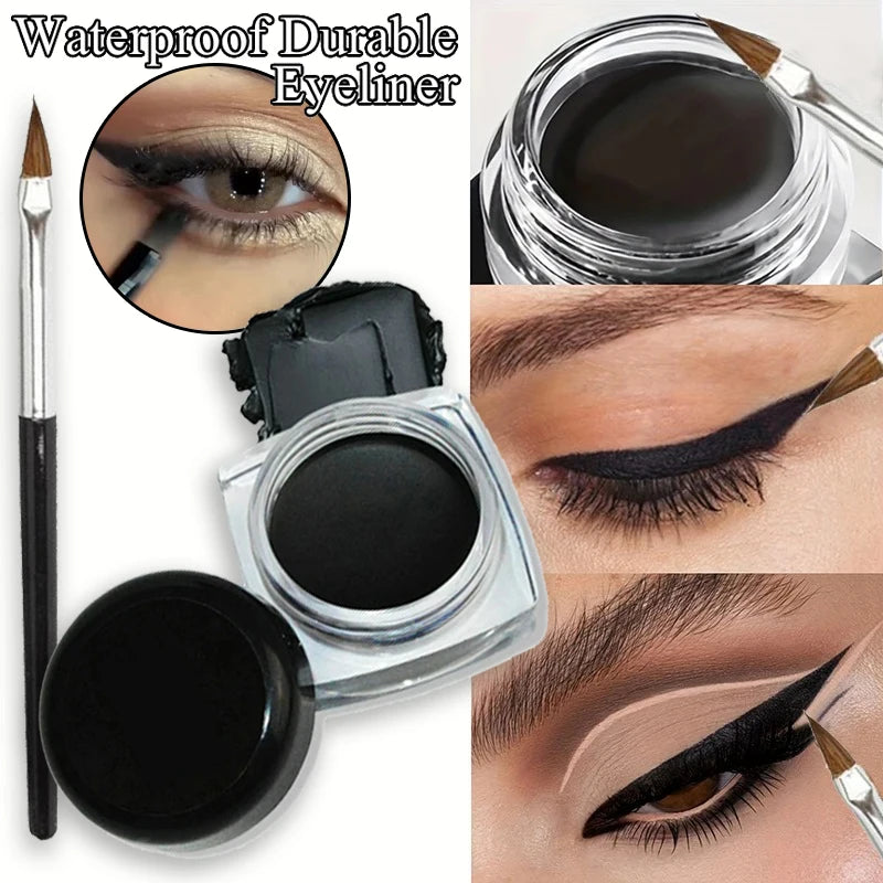 Black Eyeliner Cream Waterproof Beauty Cosmetics Long Lasting Gel