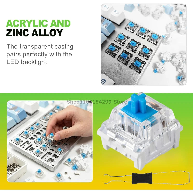 50Pcs Keyboard Switch Keyboard Clicker Key Replacement 3 Pin Tactile Switch 2 FOR KA Plastic For Electrical Equipment Tools Zpaxo