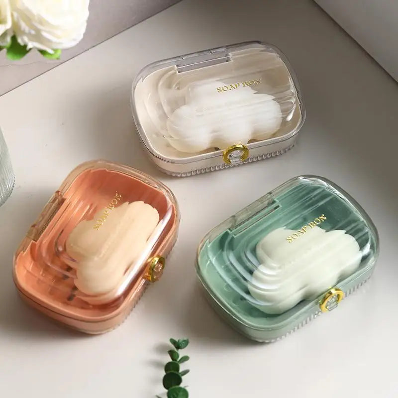 Leakproof Portable Soap Case Lid Detachable Drain Layer Home Gym Zpaxo