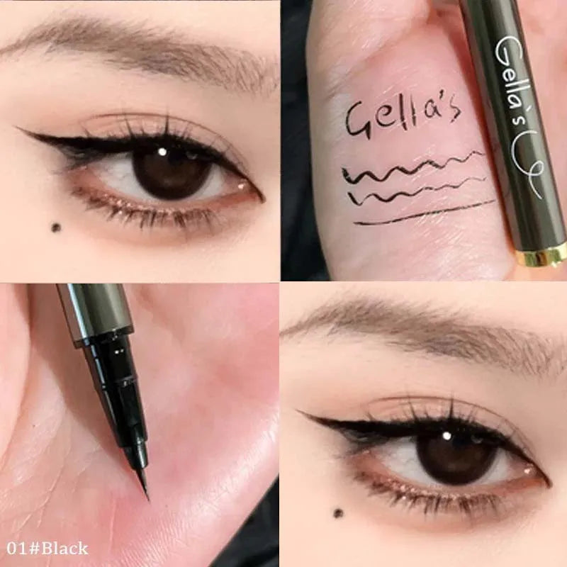 Ultra Thin Black Liquid Eyeliner Matte Long-lasting Waterproof Metal