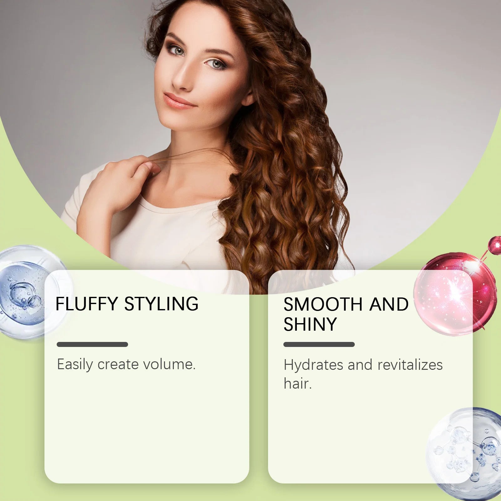 Natural Hair Care Spray Volumizing Smooth Shiny Moisturizing Anti-Frizz Hair Spray for Damaged Hair Easy Styling Conditioner Zpaxo
