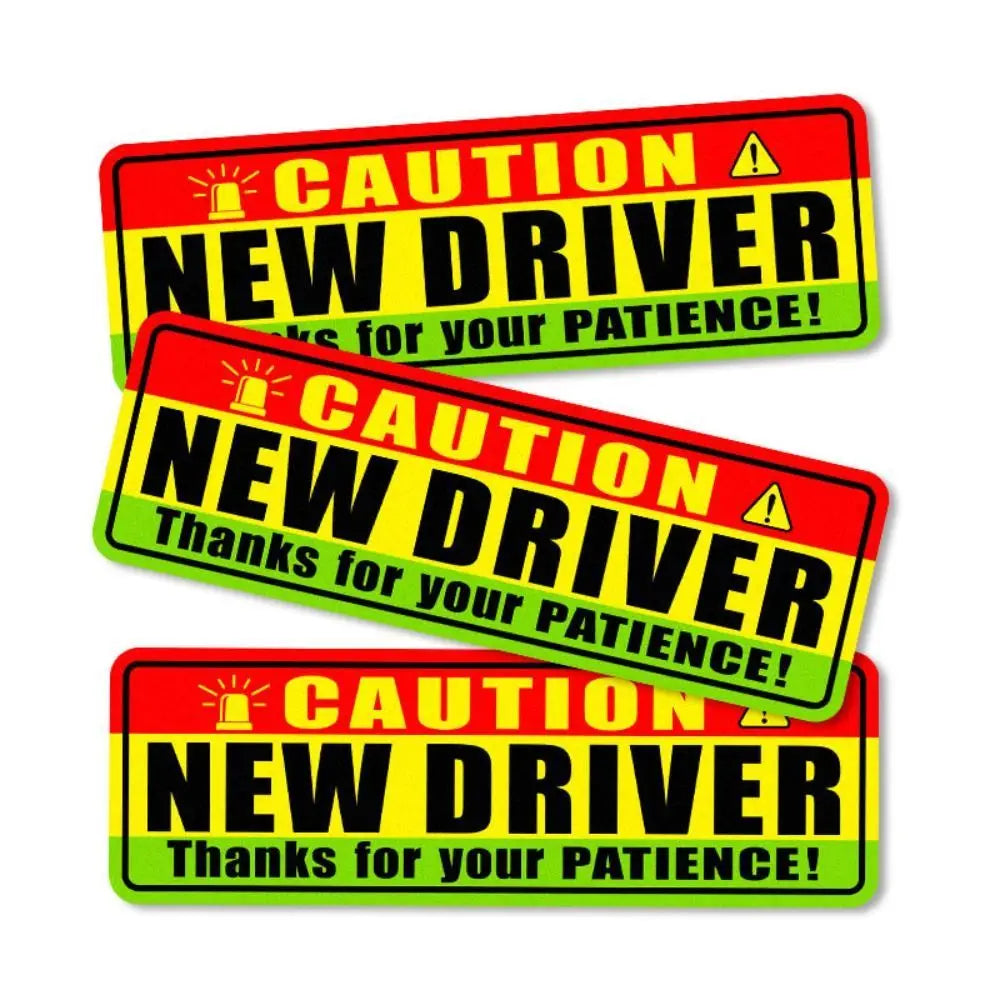 Student Driver Magnets Stickers Adhesive Tape Reflective Magnetic Zpaxo