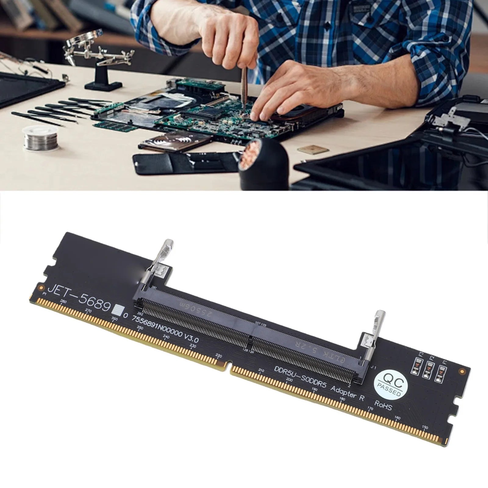 DDR5 U-DIMM SO RVS Adapter Card Laptop Desktop Memory Converter