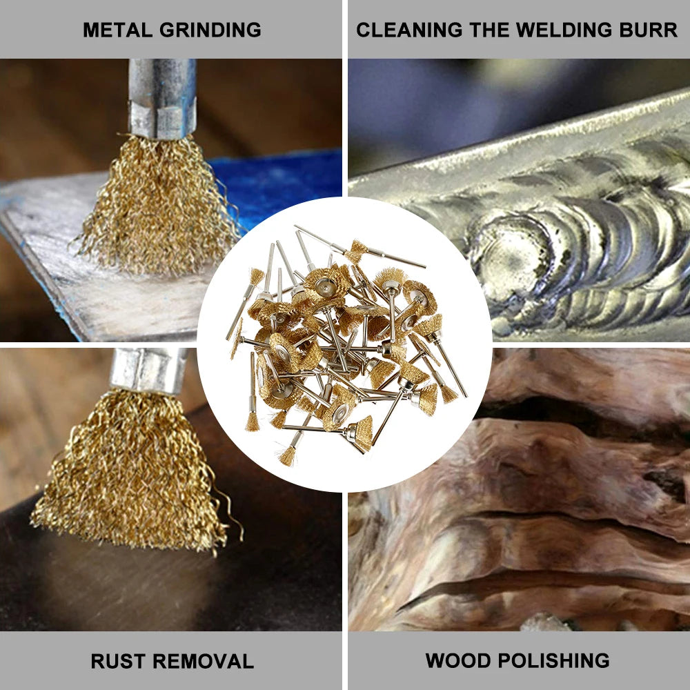 Dremel Accessories Wheel Brass Brush Rust Removal Stainle Wire Steel