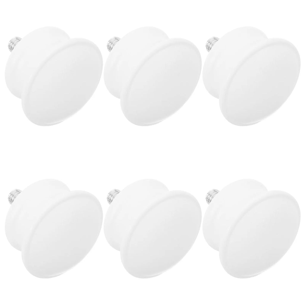 Curtain Rod Decorative End Caps White 5 M5 Screw-on Drapery Closet