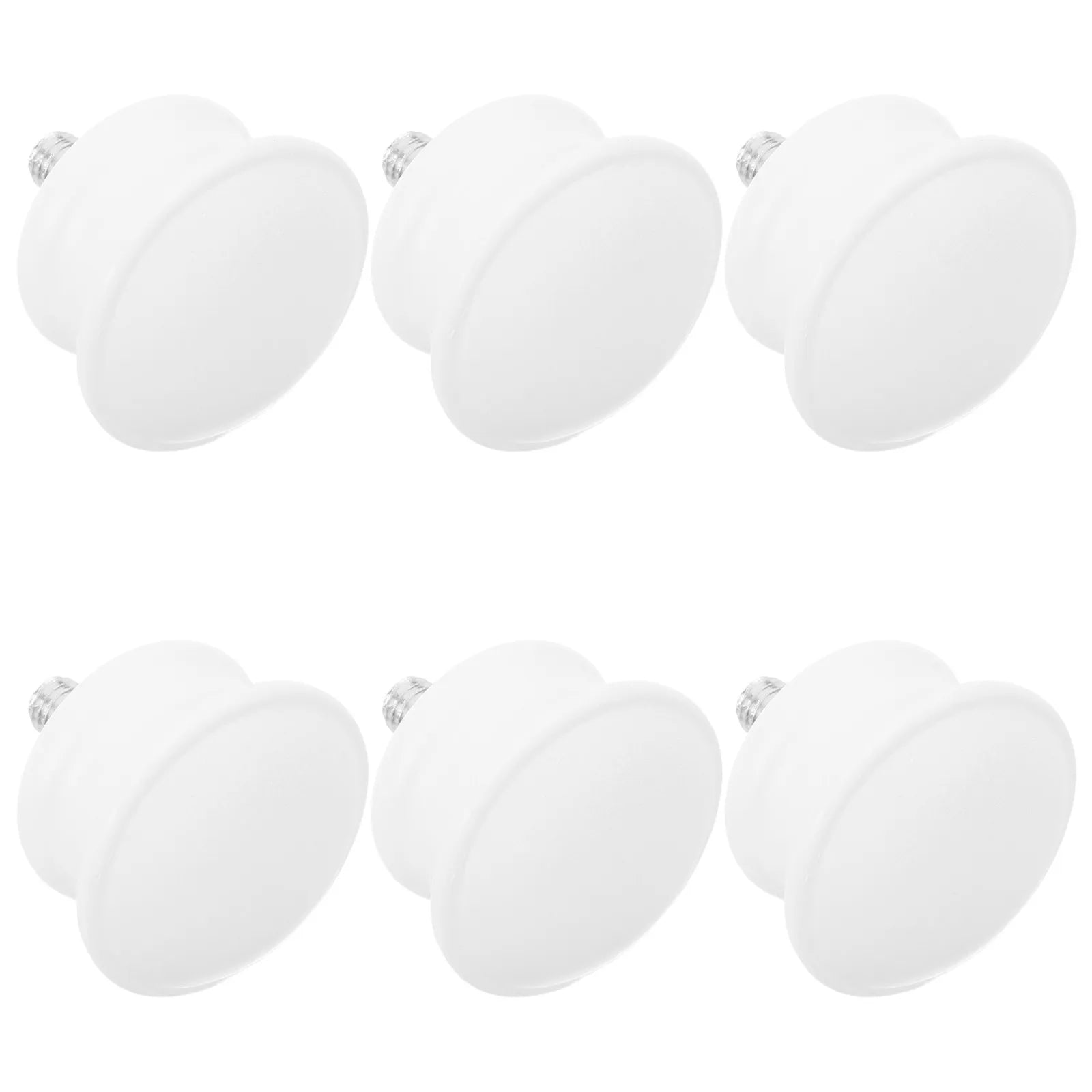 Curtain Rod Decorative End Caps White 5 M5 Screw-on Drapery Closet