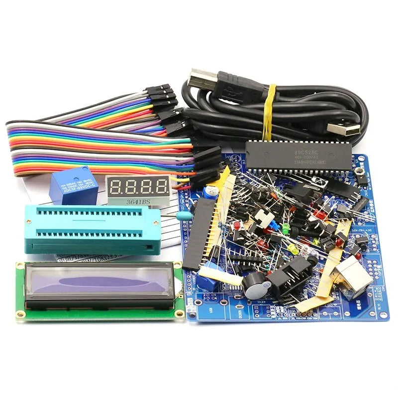 51 Microcontroller Development Board Learning Board Kit DIY Kit Welding Components 51 Microcontroller Core Board Pieces Zpaxo