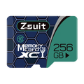 ZSUIT Memory Card 128GB Flash Micro TF Card 256GB 512GB Class 10 UHS-I High Speed Micro TF Cards Microsd For Drone Camcorder 4K Zpaxo silver gray-256GB
