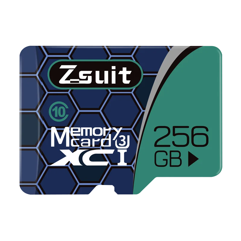 ZSUIT Memory Card 128GB Flash Micro TF Card 256GB 512GB Class 10 UHS-I High Speed Micro TF Cards Microsd For Drone Camcorder 4K Zpaxo silver gray-256GB