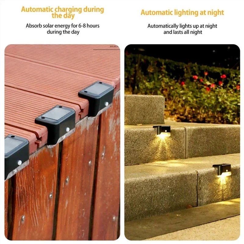 Solar LED Fence & Step Light – Outdoor Garden Terrace Lamp
