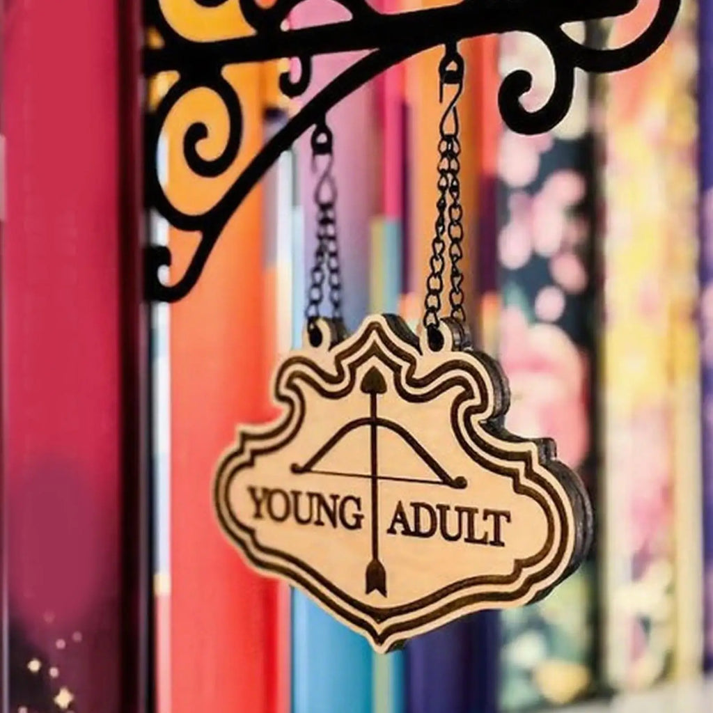 Book Nook Sign Genre Signs Brackets Bookshelf Easy Installation