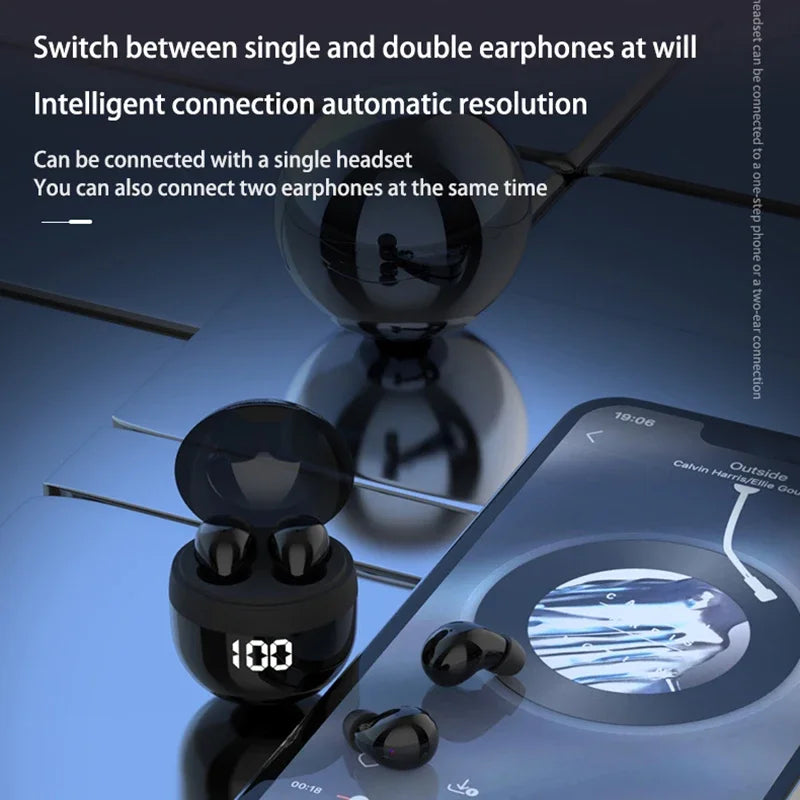 KEBIDUMEI Invisible Mini Earphones Bluetooth 5 3 Headphones Hifi