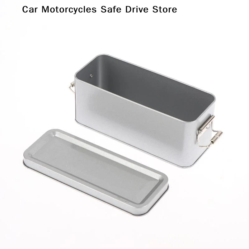 CM1Pc Rectangular Buckle Tinplate Box Lid Metal Storage Cake