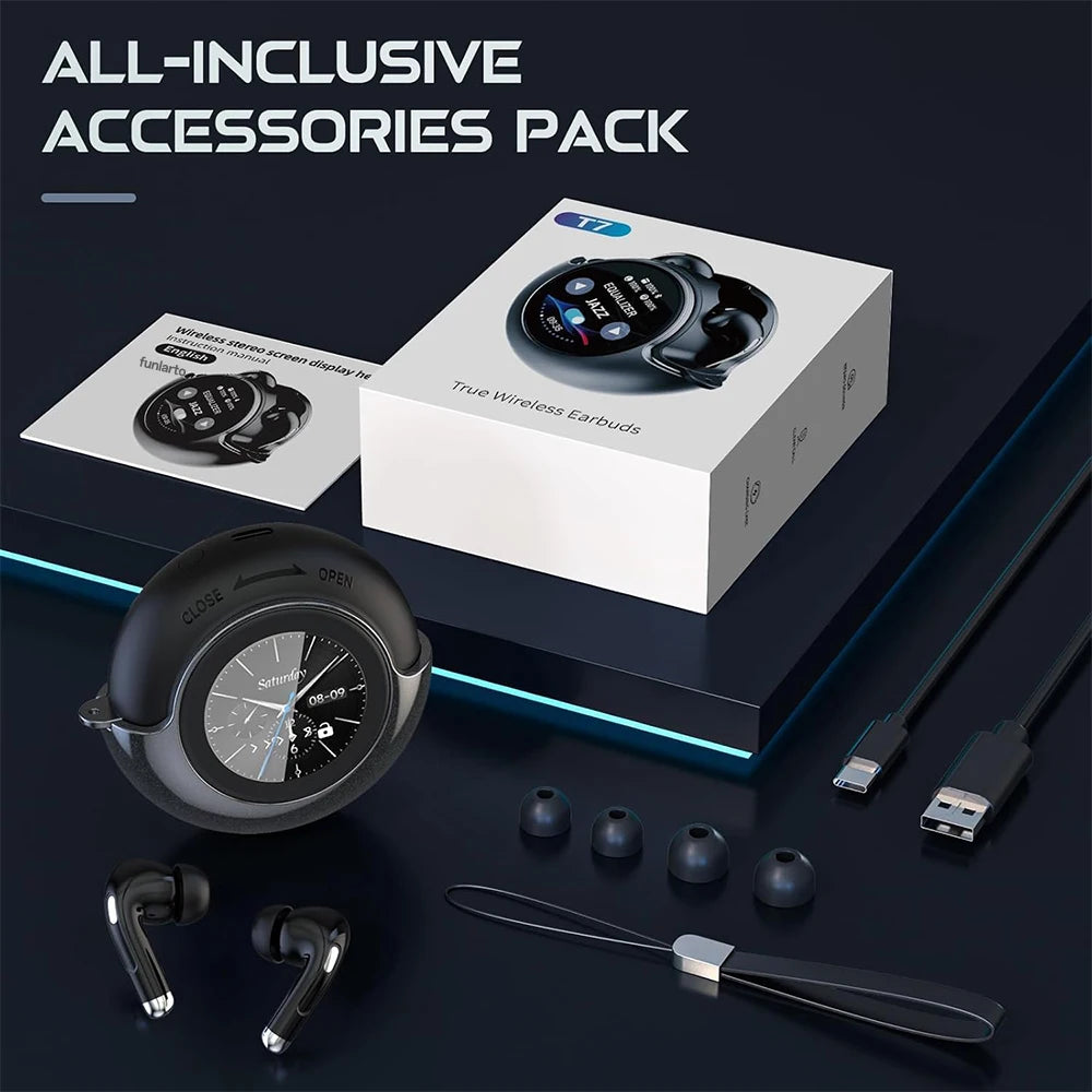Wireless Bluetooth Earbuds Drivers Hi-fi Deep Bass 30H Playtime