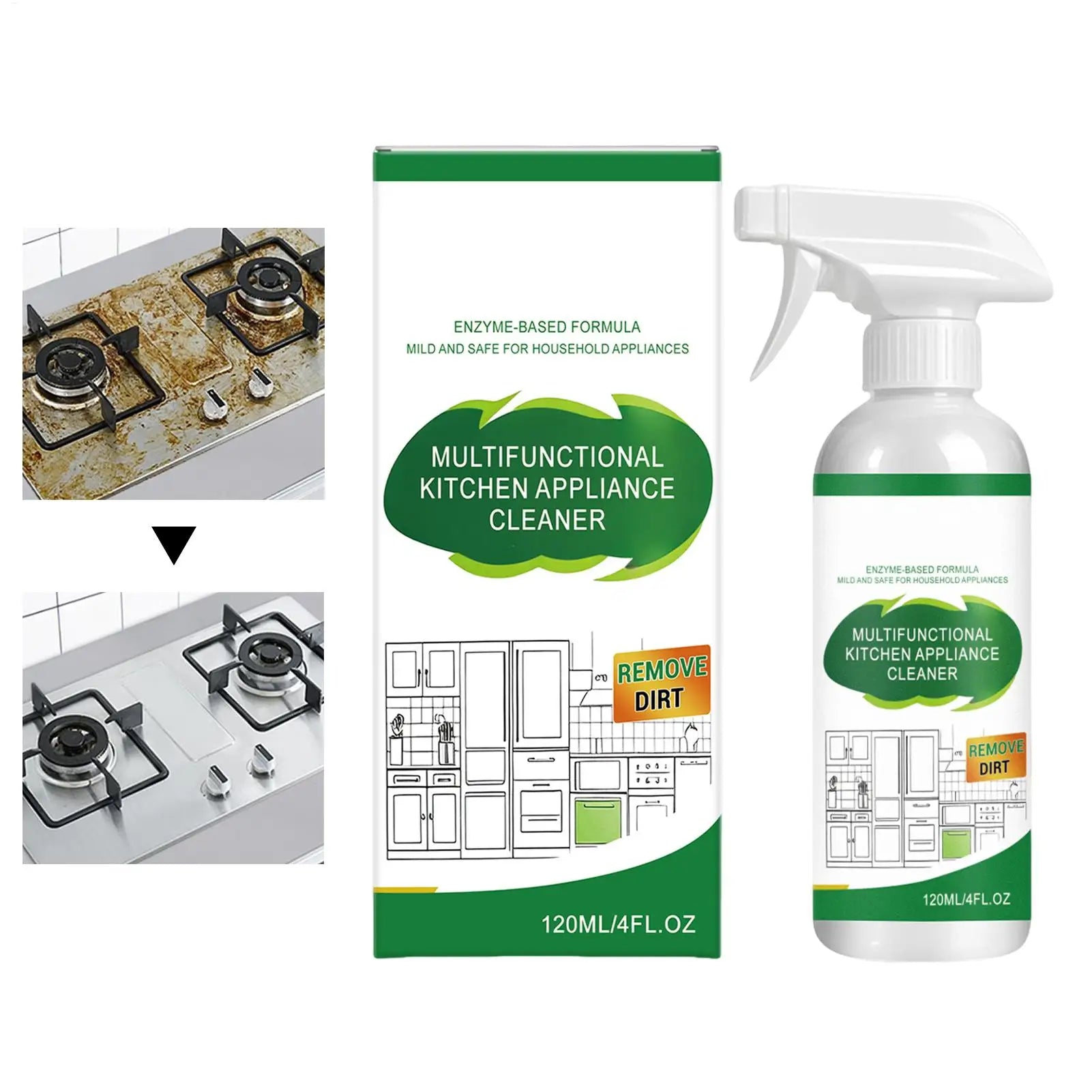 Appliance Cleaner Heavy Duty Degreaser Spray Kitchen Grease Remover