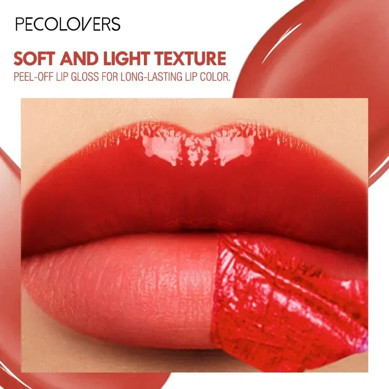 1Pc Matte Tear-Off Lip Gloss, Waterproof Semi-Permanent Peeling Lip Tattoo,Non-Transfer Velvet Lip Tint with Lightweight Formula Zpaxo