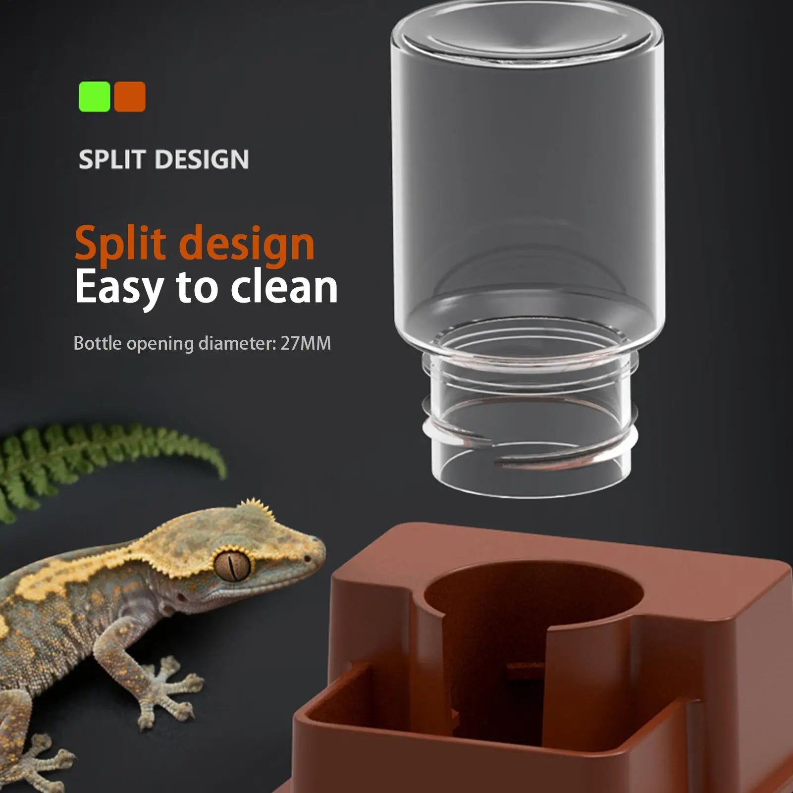 Automatic Reptile Feeder & Water Dispenser – Tortoise Gecko Reptile Water Feeder Zpaxo