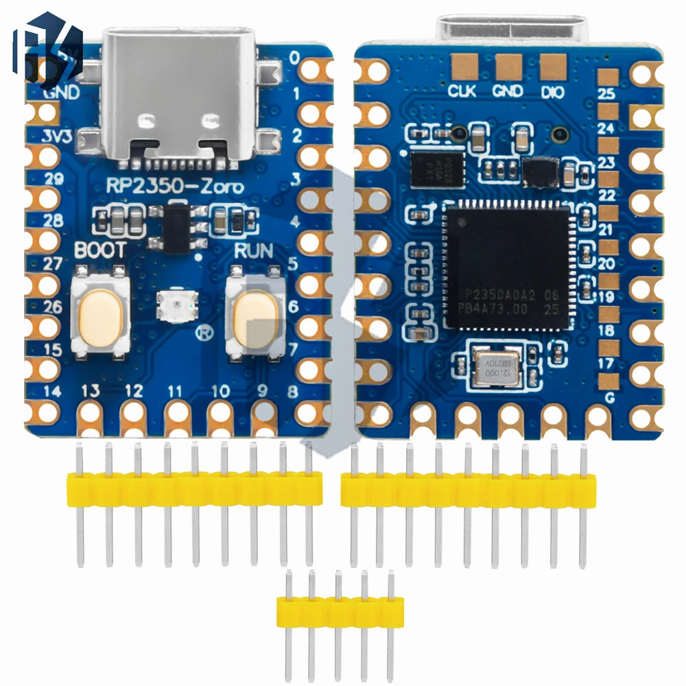 1/2PCS RP2350-Zero Mini Development Board RP2350 Based on Raspberry Pi RP2350A Dual-Core Built-in 520KB 4MB Flash Type-c USB Zpaxo