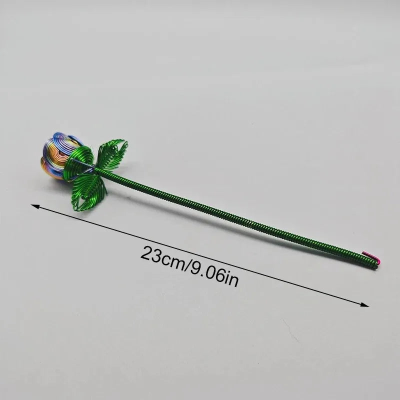 Aluminum Wire Eternal Rose Decoration Creative Love Artificial Flower